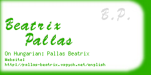 beatrix pallas business card